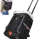 TOURIT Insulated Rolling Cooler Backpack, Leakproof Waterproof Beach Cooler Bag with Wheels and Handle, Outdoor Camping Picnic Travel, 30L