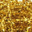 Caleihd Crinkle Cut Paper Shred Filler 1LB Shredded Paper for Gift Box Baskets Wrapping and Filling (Gold)