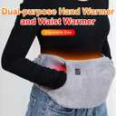Electric Heating Pad for Women 3-Temperature Settings, Adjustable Waist Warmer Belt with Crystal Velvet Washable Pink