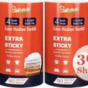 4 inch Lint Roller Refills Only for Scotch Brite, Everyday Clean Lint Roller Refills 4 Pack, Pet Hair Pickup Extra Sticky 90 Sheets per Refill, 360 Adhesive Sheets Total (1 3/4 inch Inside Dia.)