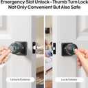 Euvovito 6 Pack Matte Black Privacy Door Knobs Interior, Sleek Reversible Black Interior Door Knobs, Heavy Duty Indoor Door Knobs for Bedroom/Bathroom