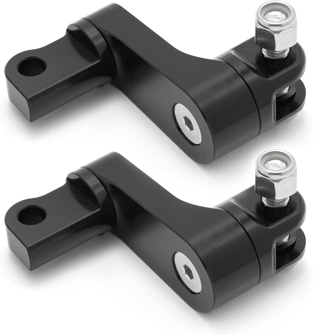 TOFR CNC Driver Passenger Male Mount Foot Peg Foot Rest Extensions for Harley Softail Sportster Dyna Touring Road King Street Glide Chopper Move 2-3/5" wider 2" forward