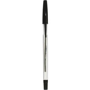 4 x BAZIC Stick Pen, Black, 12 Per Pack