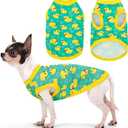 Adorable Yellow Duck Dog Shirt: Lightweight Polyester Cartoon Puppy Vest, Small Medium & Large Dog T-Shirt, Summer Pet Clothes, Cute Dog Apparel, Breathable Dog Tank Top 4XL