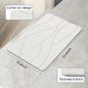 Veeloim Stone Bath Mat Diatomaceous Earth Shower Mat Non-Slip Super Absorbent Diatomite Stone Bath Mats for Bathroom Floor Quick Drying Natural Easy to Clean(23.6''×15.4" White)