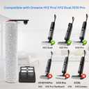 H12 Pro Brush Roller and Replacment Filter for Dreame H12 Pro, 2 Brushs+ 2 Filters +1 Cleaning Brush