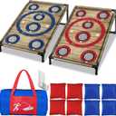 NZQXJXZ Portable Cornhole Board Set with 8 Bean Bags Corn Hole Toss Game Cornhole Games for Indoor and Outdoor Parties, Ideal for Kids, Adults, Camping Travel,Parties,Beach, Yard