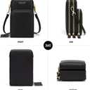 myfriday Small Leather Crossbody Bag for Women with Guitar Strap Mini Crossover Bags & Shoulder Purses with 2 Card Slots