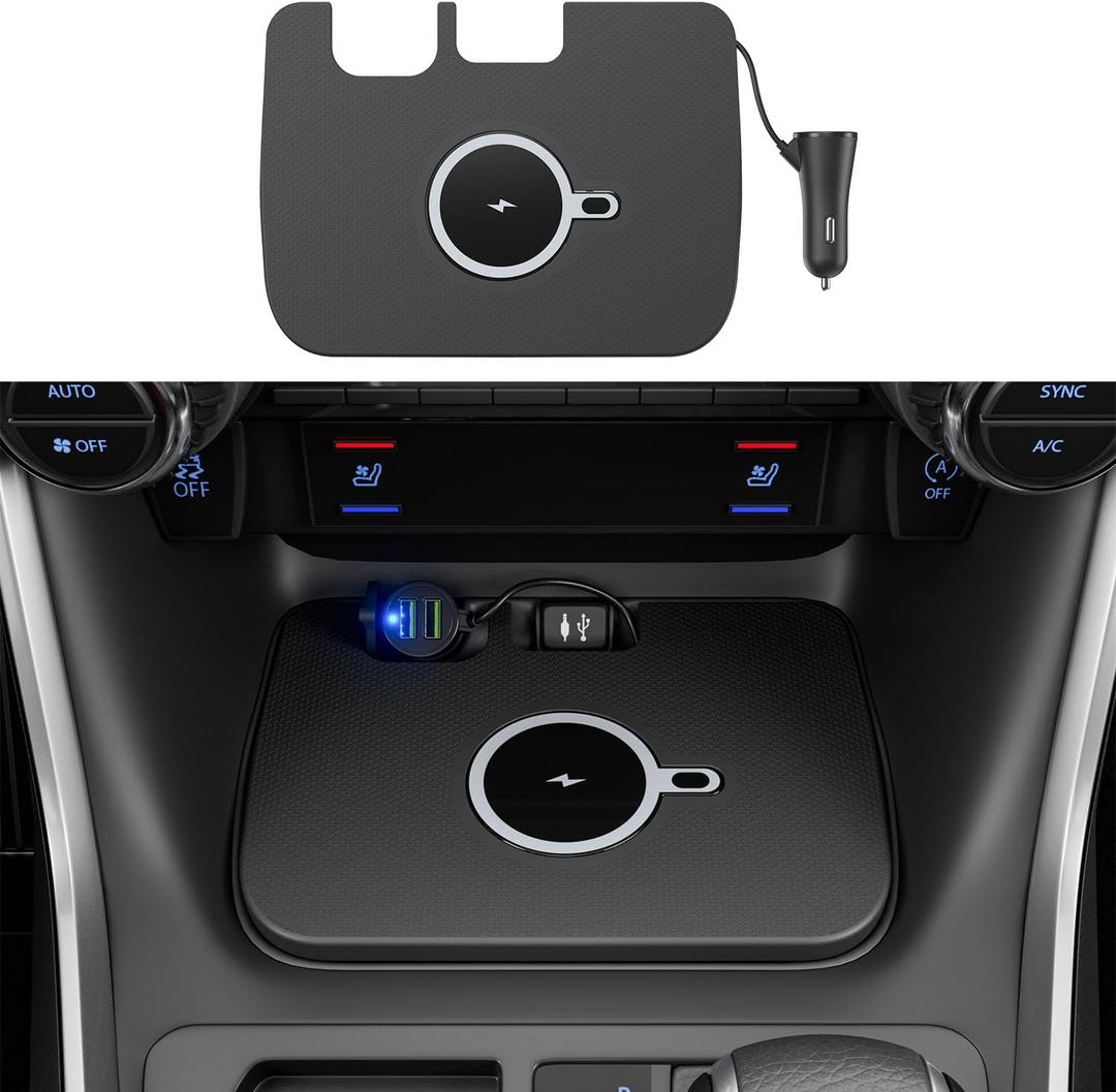 Xipoo Car Wireless Charger Compatible with 2019-2025 Toyota RAV4 Charging Tray Magnetic Wireless Phone Charging Pad Replacement for 2019-2025 Toyota RAV4 Accessories