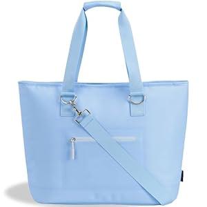 Insulated Cooler Bag, SIYUAN Leakproof BPA-Free Soft Tote with Shoulder Strap for Work Lunch Travel Water-Resistant (10L, Blue)