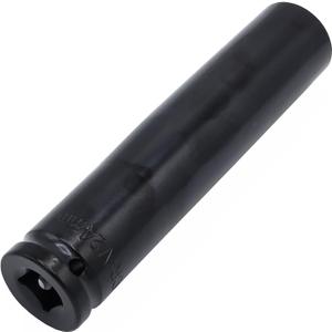 1/2" Drive by 24mm Deep Impact Socket, Heat-Treated CR-V Steel 6" Length, 6-Point Metric Size (24mm)