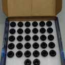 14x1.5 Lug Nuts 32pcs Compatible with 2008-2024 Silverado Sierra 2500 3500 2012-2024 Ram 2500 3500 Black Wheel Lug Nuts Part No 611-236