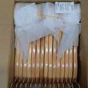 Kid Hangers 30 Pack Soild Wooden Hanger,Natural Smooth Finish Wooden Baby Hangers with Non Slip Notches & Anti-Rust 360 Swivel Hook,Durable Toddler Hanger for Coat,Shirt,Dress