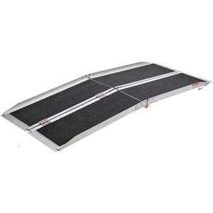 YISHANRENJIE Portable Wheelchair Ramp 4FT, 80 Mesh Non-Slip Gravel, Aluminum Collapsible Wheelchair Ramp, Threshold Ramp,Step Ramp, Easy for The Elderly and Disabled to Pass Through Safely