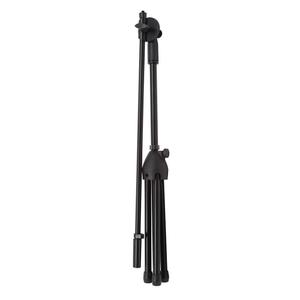 Amazon Basics Adjustable Boom Arm Height Microphone Stand with Tripod Base, Up to 85.75 Inches - Black