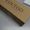 Coutgo Womens Strappy Low Kitten Heels Sandals Open Square Toe Flip Flop Summer Dress Party Shoes (Beige)