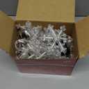 Christmas Snowflake Icicle Lights,6.5ft 144LED Curtain Lights Outdoor with 12 Drops, 8 Modes Waterproof Connectable Fairy Light for Eaves, Garden, Yard, Indoor Outdoor Xmas Decor (White)