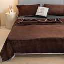 Fleece Bed Blankets Throw Size - Soft Lightweight Plush Fuzzy Cozy Luxury Blanket Microfiber Throw for Couch Bed,All-Season Breathable,40x60 Inches (Brown)