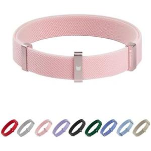 BuddyArmor Safety Cat Collar - U.S. IDA Gold Awarding Design, Elastic Quick Release, Non Breakaway - Lightweight for Kitten, Neck Fit 7.8'-15.7' for All Small Large Cat,M(Blush Pink)