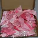 Taobary 8 Pcs 6.6 ft Valentine Bow Garland, Satin Ribbon Bow Banner Coquette Hanging Ornament for Photo Wall Backdrop Birthday Party Wedding Bridal Baby Shower Decorations(Classic Pink,1.5 Inch)