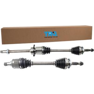 TRQ Front Driver and Passenger Side CV Axle Assembly Set Neoprene Boots Moly Greased Compatible with 2006-2012 Toyota RAV4 L4 2.4L 2.5L FWD