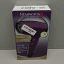 Remington Ionic Compact Hair Dryer, Travel Size, 1875 Watts, 3 Heat and 2 Speed Settings (Purple)