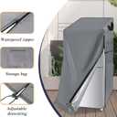 Refrigerator Cover, Waterproof & Dustproof Cover for Protecting Upright Freezers-Suitable for Cold Rooms,Grey (24"W x 26"D x 60"H)
