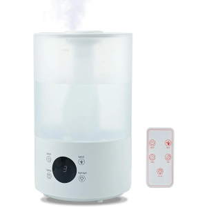 Top Fill Humidifiers for Bedroom, 4.0L Tank Cool Mist Humidifiers for Large Room, 40H Runtime, Plants with 9H Timer, Auto Shut-Off,Quiet Ultrasonic Humidifier with 360° Nozzle for Baby Nursery