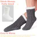 cosyone1997 Women's Fuzzy Slipper Socks with Non-slip Grippers, Cozy & Unique Gifts (Grey)