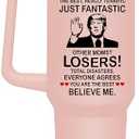 Christmas Gifts for Mom from Daughter, Son, Kids - Great Mom Coffee Tumbler on Birthday, Christmas, Durable Stainless Steel, Insulated for Hot or Cold Drinks, Ideal Gift for Mothers 40oz, Pink