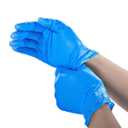 Basic Medical Synmax Vinyl Exam Gloves - Latex-Free & Powder-Free - Large, BMPF-3003(Case of 1,000) (Blue, L)
