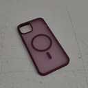 SUPFINE Magnetic for iPhone 15 Plus Case & iPhone 14 Plus Case(Compatible with MagSafe)(Military Grade Drop Protection) Slim Translucent Shockproof Phone Case,Wine Red