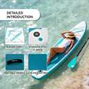 Inflatable Stand Up Paddle Board - Upgraded Glue-Free Hot Melt Technology, Long Service Life, 10'6", Anti-Slip EVA Deck, Full SUP Accessories, Included for Adults Youth All Skill Levels