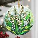 Christmas Ornaments, Lily of The Valley Flower Ornament, Christmas Tree Ornaments, Xmas Decorations, Holiday Decorations, Gifts for Flower Lovers, Holiday Party Gifts, and Xmas Gift Ideas