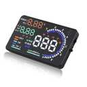 Windshield Heads Up Display for Car MAIMEIMI OBD2 Digital Speedometer with OBDII/EUOBD Interface HUD Car Speedometer MPH with Water Temperature, Trip, RPM, Alarms for OBDII/EOBD Sedan Cars (2008+)