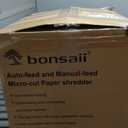 Bonsaii 200-Sheet Auto Feed Paper Shredder, 60 Minutes Nonstop Heavy Duty Shredders, 8.1 Gallon Large Bin Office Document Shredder, Micro-Cut/High Security P-4 Commercial Grade Shredder (C283-A)