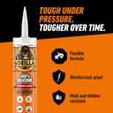 Gorilla 100% Silicone Caulk Kitchen & Bath Sealant, Mold Resistant, 10 oz. Cartridge, White