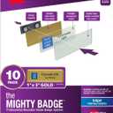 The Mighty Badge by Avery, 1" x 3" Gold Name Tags, 10 ID Badges, 80 Inserts for Inkjet Printers (71203) (One Size)