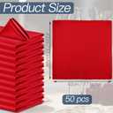 P Pothuiny 50 Pcs Silky Red Satin Napkins 17 x 17 Inches, Square Smooth Wedding Dinner Napkins Bulk Cloth Napkins Table Napkins for Banquet Party Restaurant Decor, Thanksgiving, Christmas