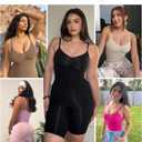 FeelinGirl Shapewear Tummy Control Seamless Bodysuit Hip Enhancer Body Shaper for Women (Beige, M)