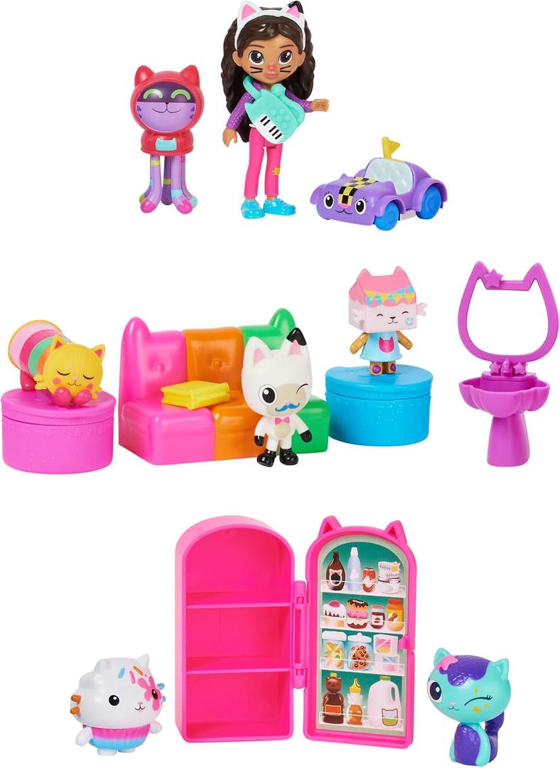 Gabby’s Dollhouse, Surprise Pack, ( Exclusive) Toy Figures and Dollhouse Furniture, Kids Toys for Girls and Boys Ages 3 and up