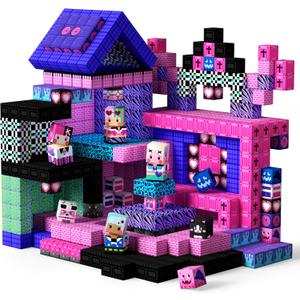GobiDex 100PCS Magnetic Blocks for Girls, Build MagWonder with Magnet Building Toys Set, Princess Sensory Gift for Boys Girls Birthday