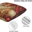 Santa Claus Cute Snowman Throw Pillow Covers 18x18 inch Set of 2 Christmas Pillow Case Cushion Cover for Home Sofa Couch Living Room Car Decor