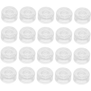 20pcs Transparent Guitar Effects Pedal Caps Lightweight Footswitch Toppers for Easy Installation and Compatible Various Guitar Pedals for Musicians