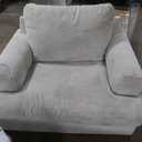 Signature Design by Ashley Soletren Contemporary Chenille Chair and a Half, Off-White