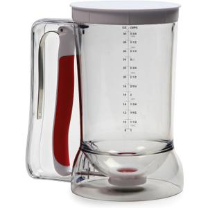 Norpro 1013 Batter Dispenser Clear/Red, 4 cup