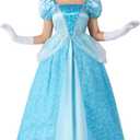 Spooktacular Creations Adult Princess Costume, Halloween Costume Woman Role Play, Blue Princess Dress (Large)