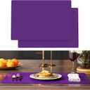 2-Pack Extra Thick Silicone Counter Mats - 24x16 Large Heat Resistant Kitchen Countertop Protector, Non-Slip Hot Pad Trivet for Air Fryer, Hot Pots & Pans, Coffee Maker (Purple)