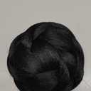 Space Bun Wig for Black Women - Large Braided Wedding Hair Bun Clip in Chignon | Big Fake Hairpiece Updo for Bride (Black 1B)