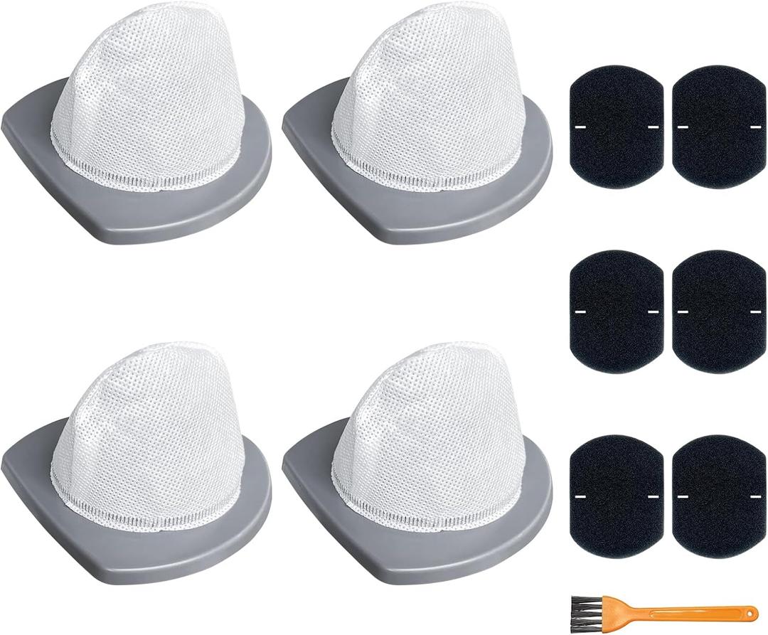 4 Pack 2033 Vacuum Replacement Filter Compatible with Bissell Featherweight Stick Lightweight Bagless Vacuum 20331 20333 20334 20336 20339 2033M, 4 Mesh Filters & 6 Foam Filters, Replace No.1611508